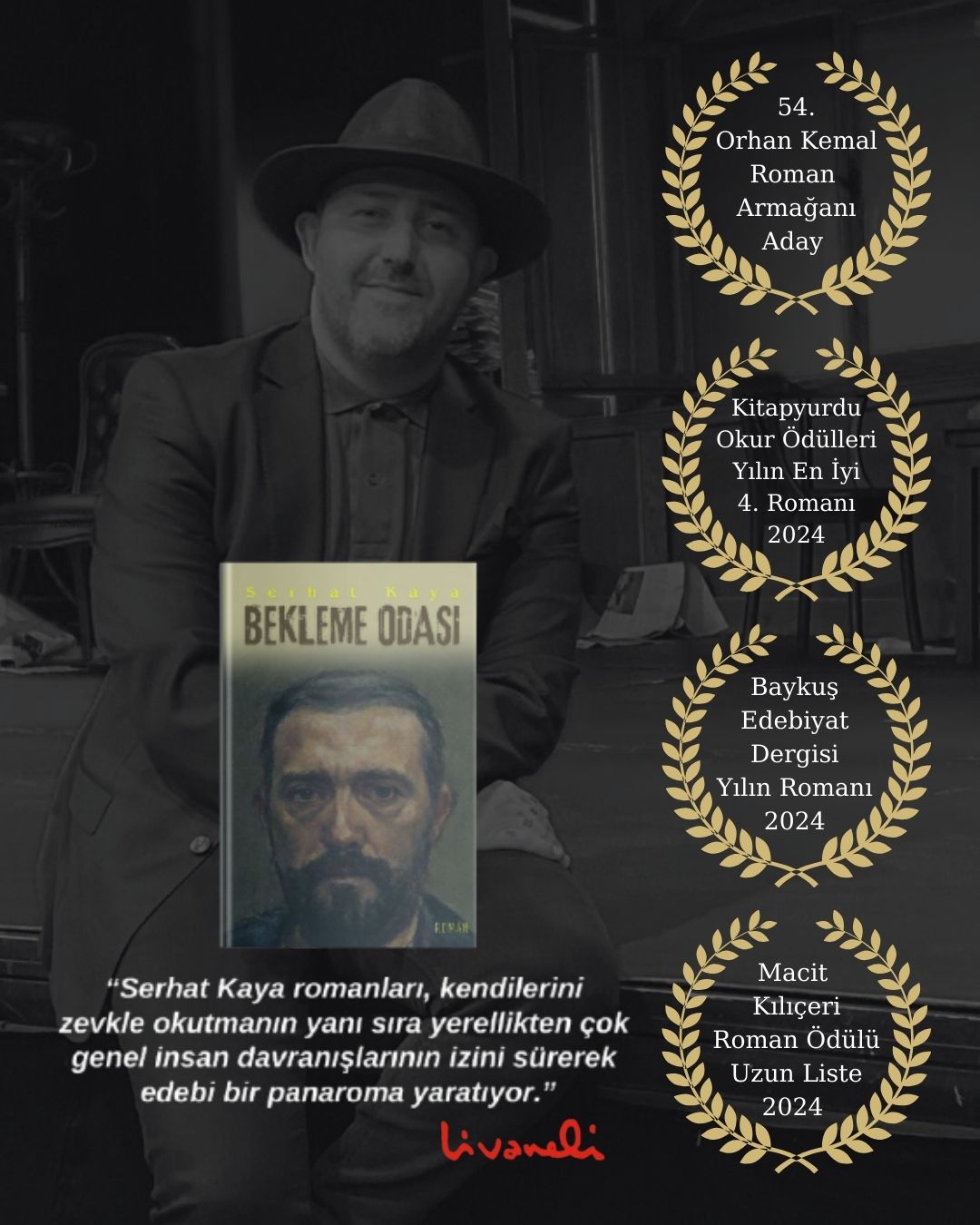 Serhat Kaya’ya Türkiye Okur Ödülleri’nde 2 ödül birden.