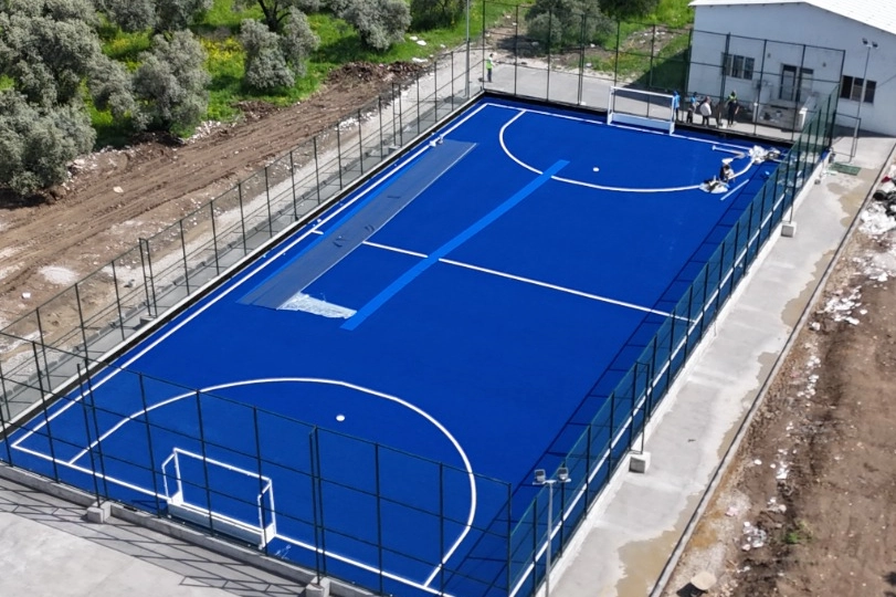 Muğla Yatağan’da çim hokeyi sahası tamamlandı