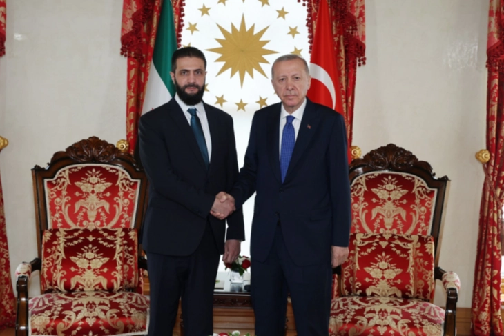 Cumhurbaşkanı Erdoğan, Şara ile görüştü