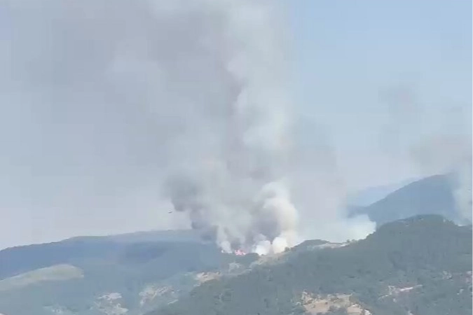 Balıkesir Sındırgı'da orman dışı alanda yangın!